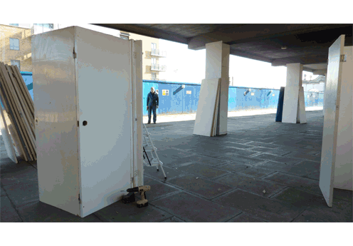 Behind closed doors build-animation