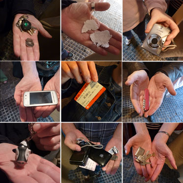 pocket contents of visitors to Highly strung in Hoxton