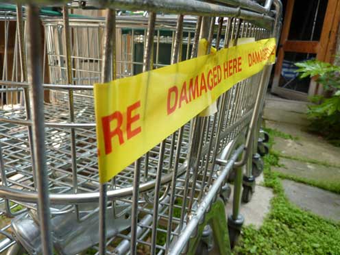 Waitrose damaged trolleys